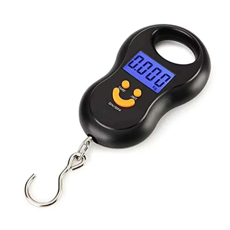 Balance digitale suspendue 50Kg précision 10g - Échelle pêche voyage cuisine compacte avec rétroéclairage LCD
