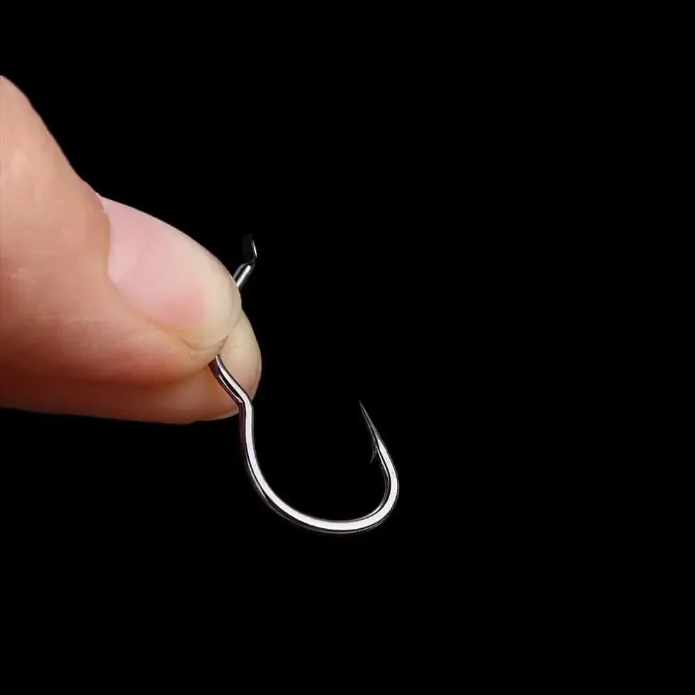 20 hameçons automatiques à bascule 1-14 pour carpe, acier carbone anti-décrochage à double courbure et ardillon ultra tranchant
