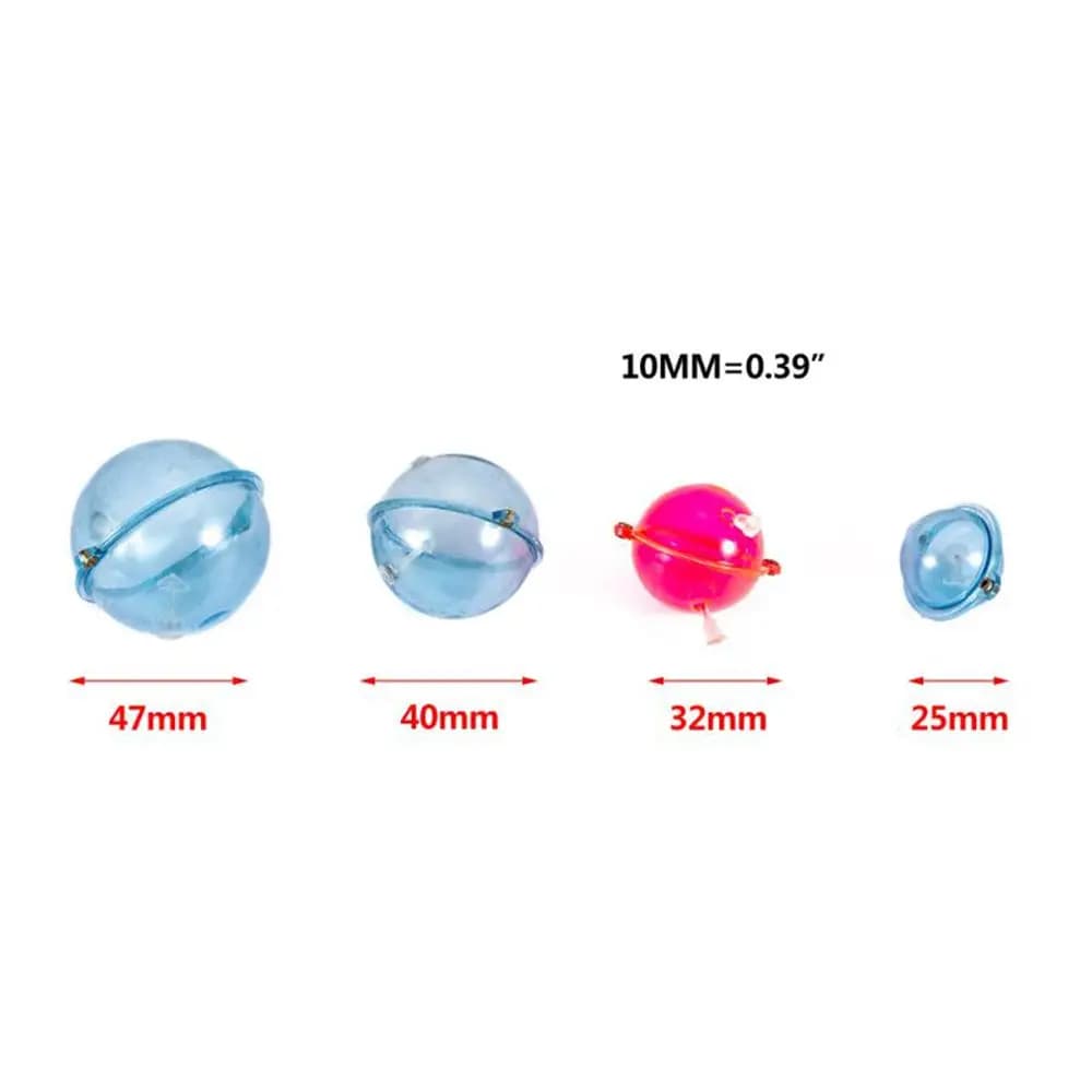 5 flotteurs boules pêche mer ABS plastique haute qualité 25-47mm bulles flottabilité