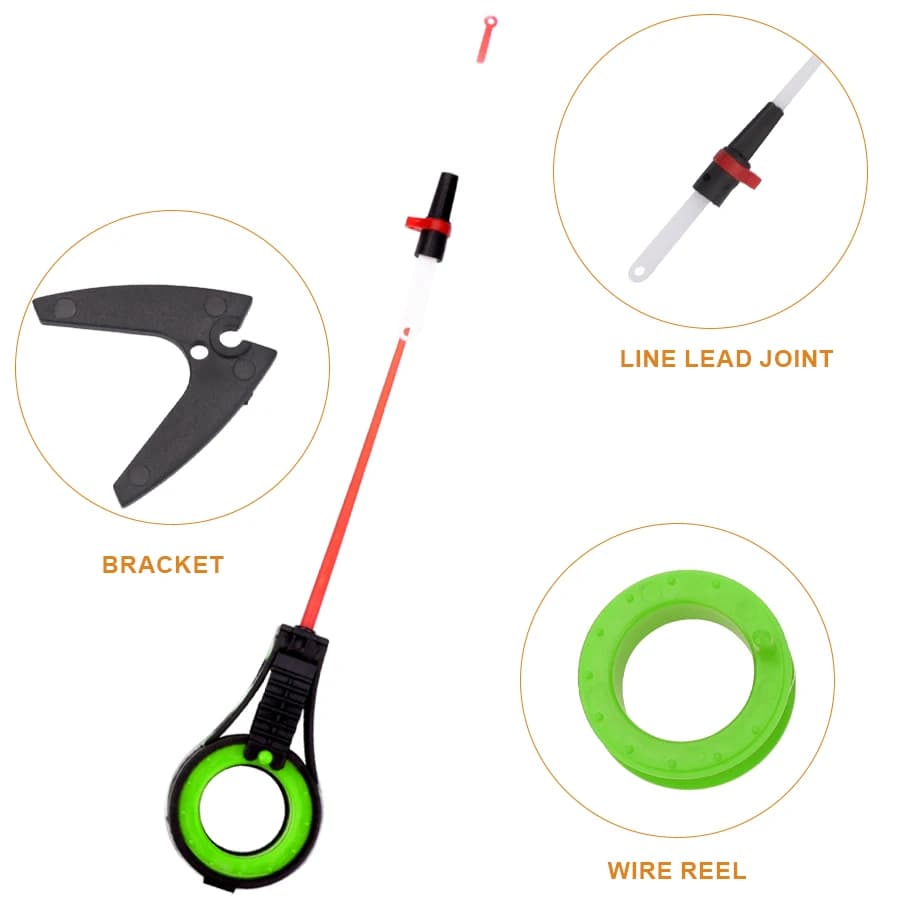 Canne pêche glace FTK mini portable plastique ABS détachable étanche - Remplacement pointe