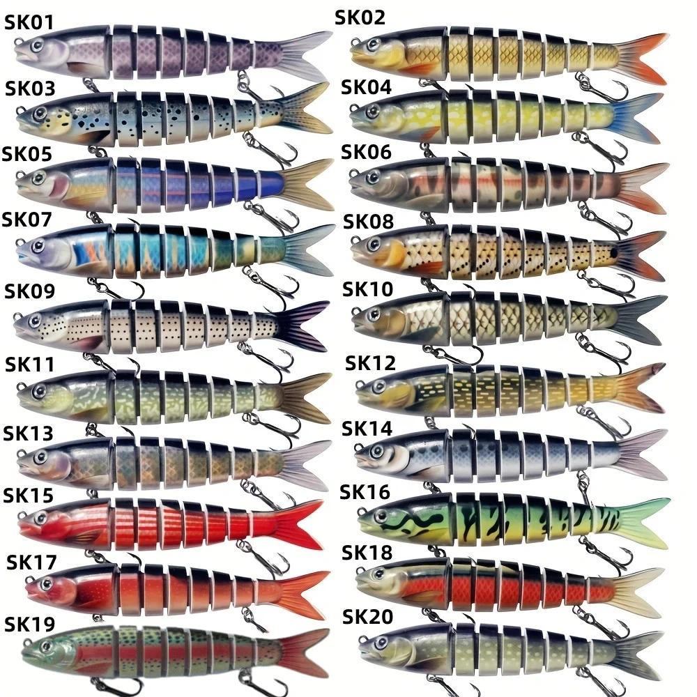Leurre de pêche multi-articulé swimbait crankbait pour truite et bar en eau douce et mer