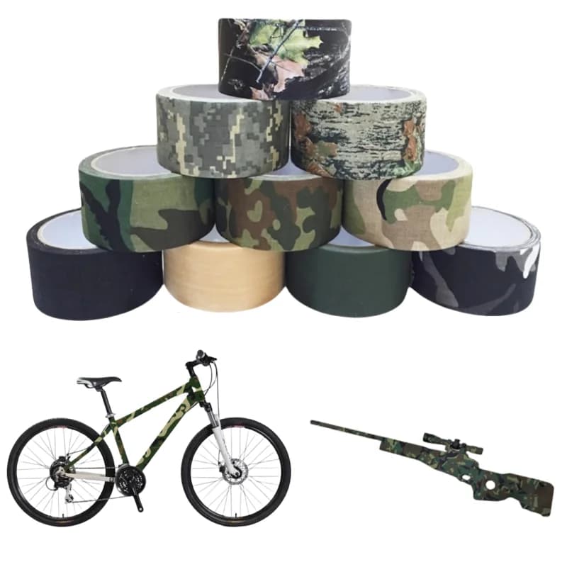 Ruban camouflage adhésif 5M/10M pour canne à pêche - Imperméable et antidérapant pour pêche discrète