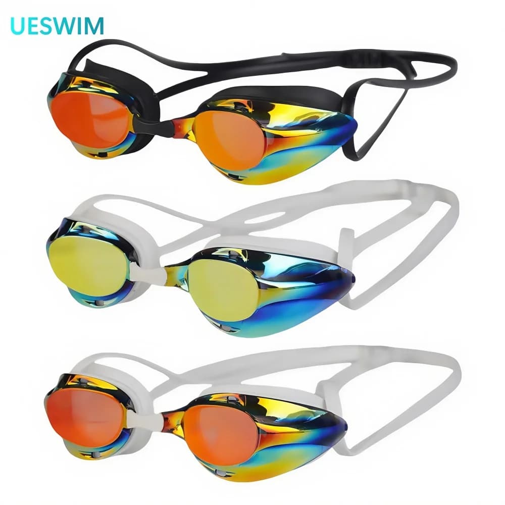 Lunettes natation adultes professionnelles nano anti-buée protection UV vision claire homme femme