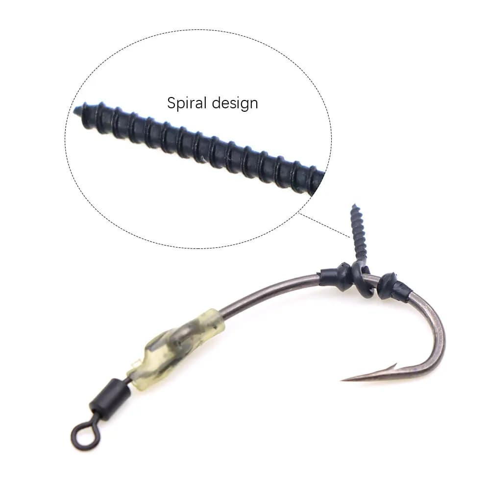20 clips à boilies pour pêche carpe - Vis appâts artificiels et émerillons pour montages hair rig et method feeder