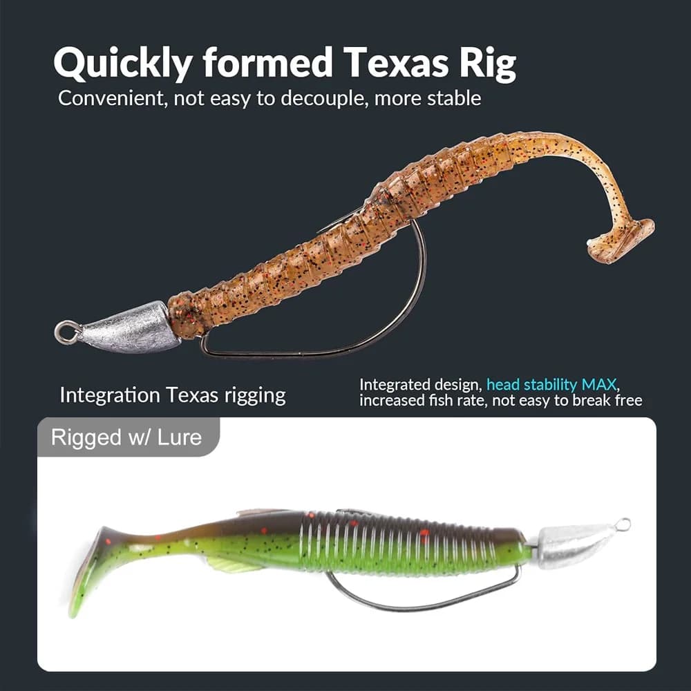 10 hameçons jig head métal 3.5g à 20g - poids texas rig pour pêche leurres souples