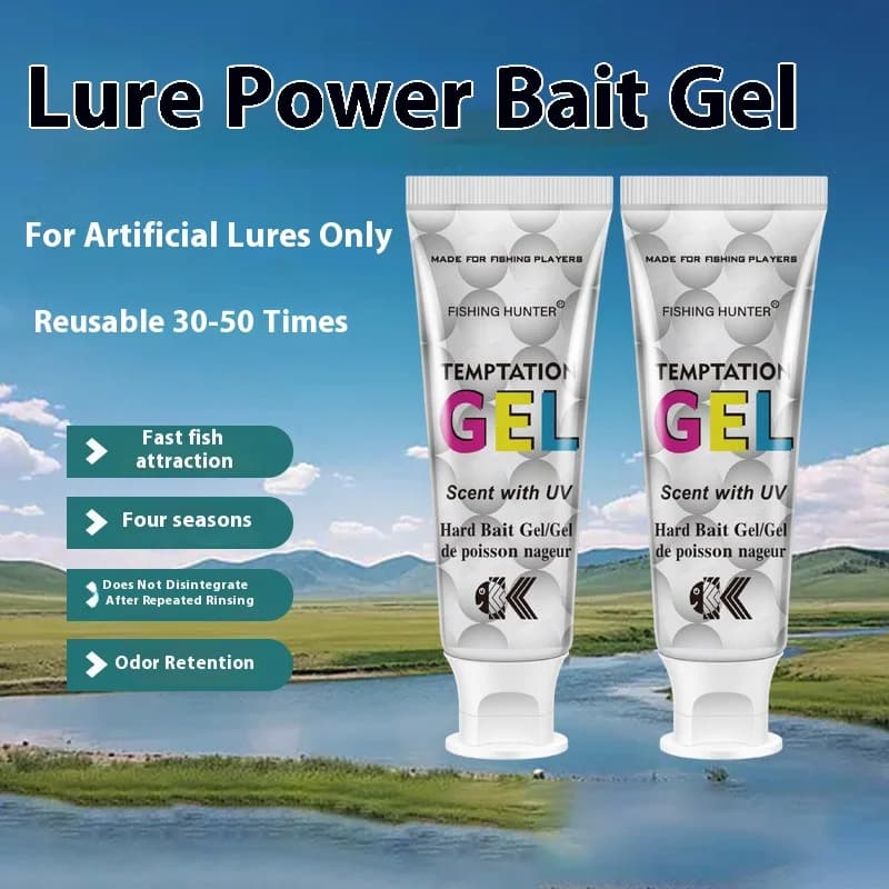 Gel attractant pêche 50ml - Odeur poisson intense pour appâts - Attire carpe, truite, brochet