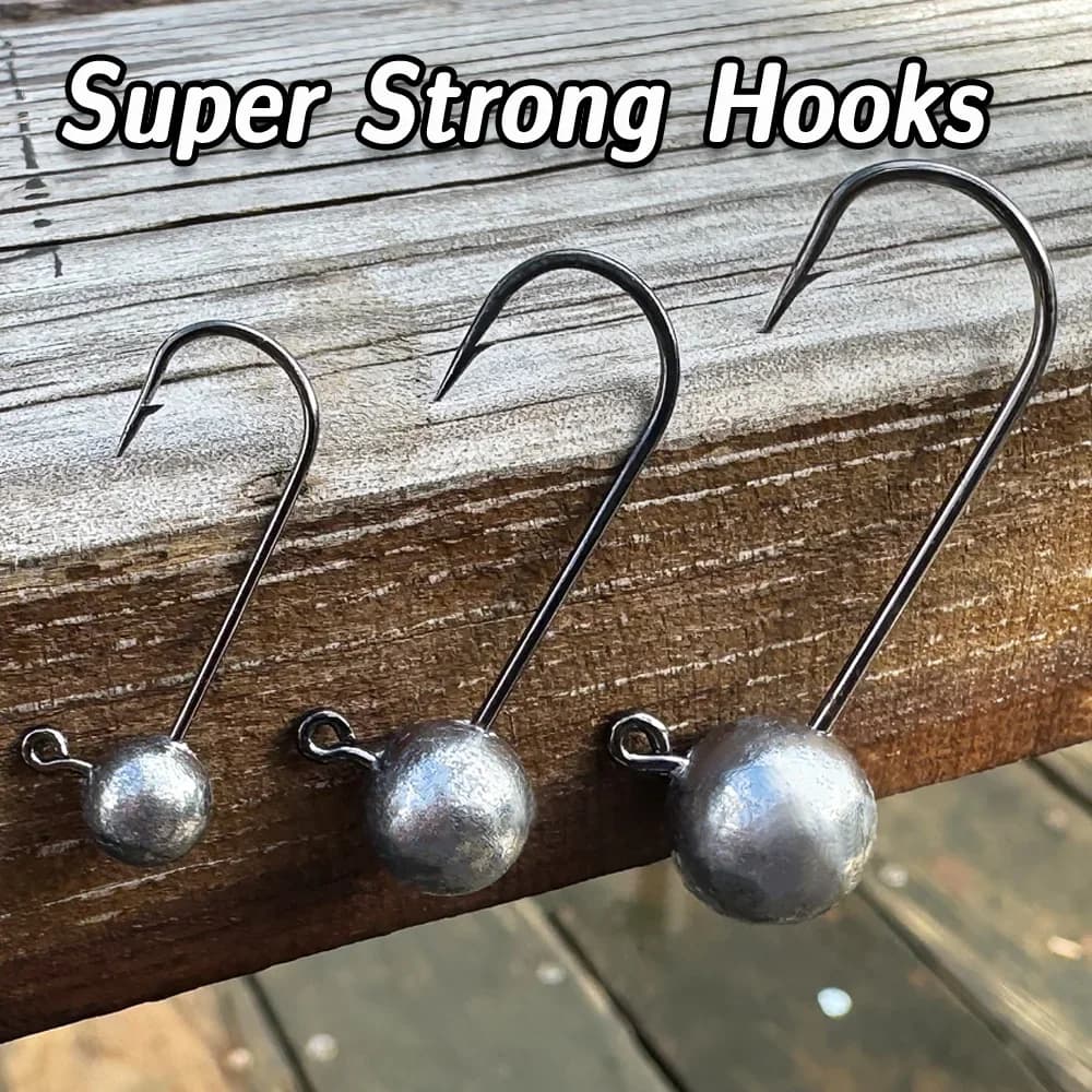 Kit hameçons métal jig head 1g à 10g pour pêche au leurre souple - Ned rig, truite, perche