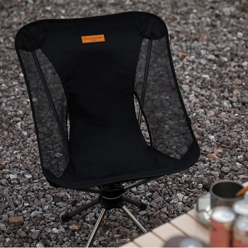 Chaise pliable aluminium rotative 360° - Siège léger pour pêche, camping et pique-nique voyage