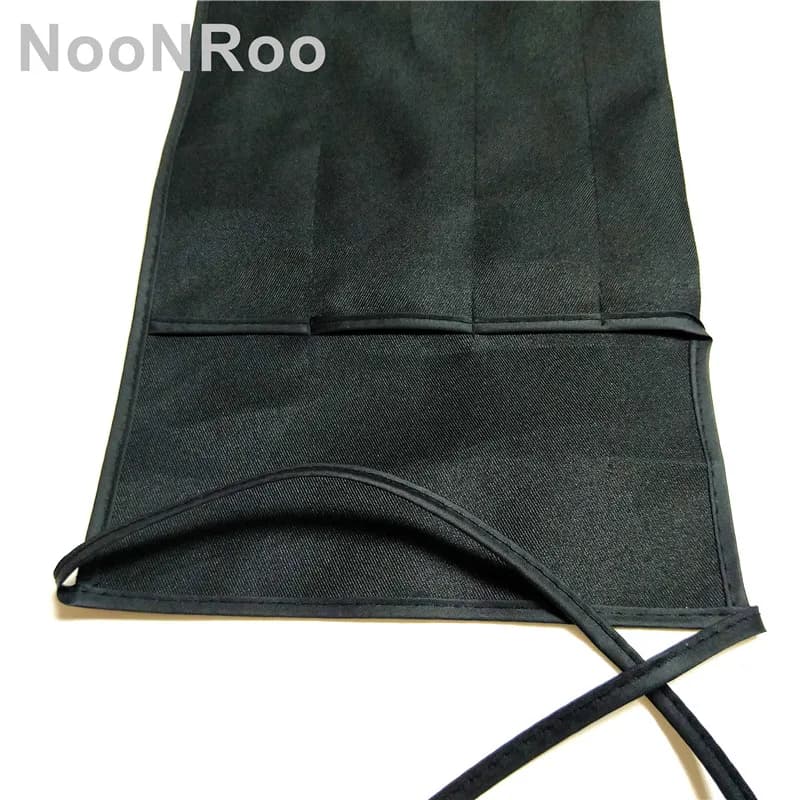 Sac transport canne à mouche 4 sections coton noir - étui de protection qualité premium 3 pièces