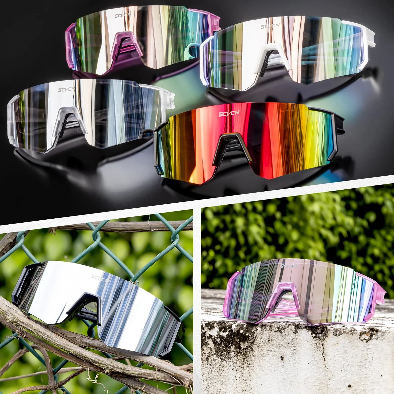 Lunettes de sport mode homme femme pêche - Protection UV400 VTT randonnée ski montagne cyclisme extérieur