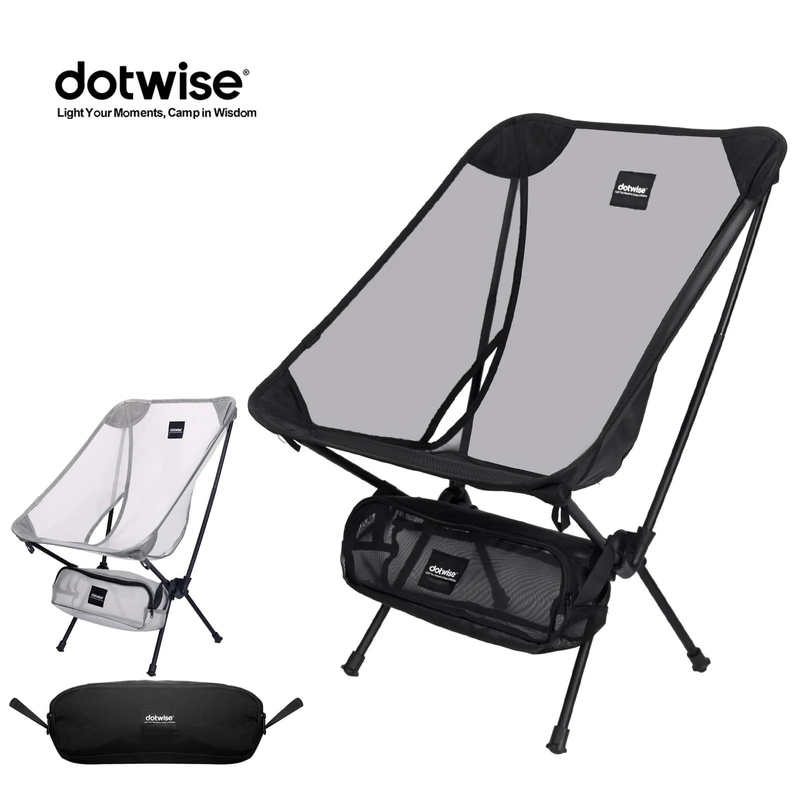 Fauteuil lune pêche camping pliant aluminium 7075 respirant anti-enfoncement surface mesh confortable