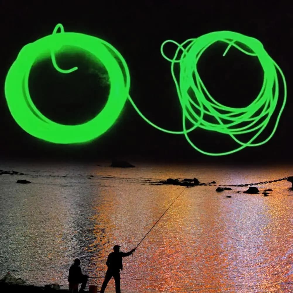 Tube lumineux silicone 2m pour pêche de nuit - accessoire écologique luminescent pour pêche extérieure