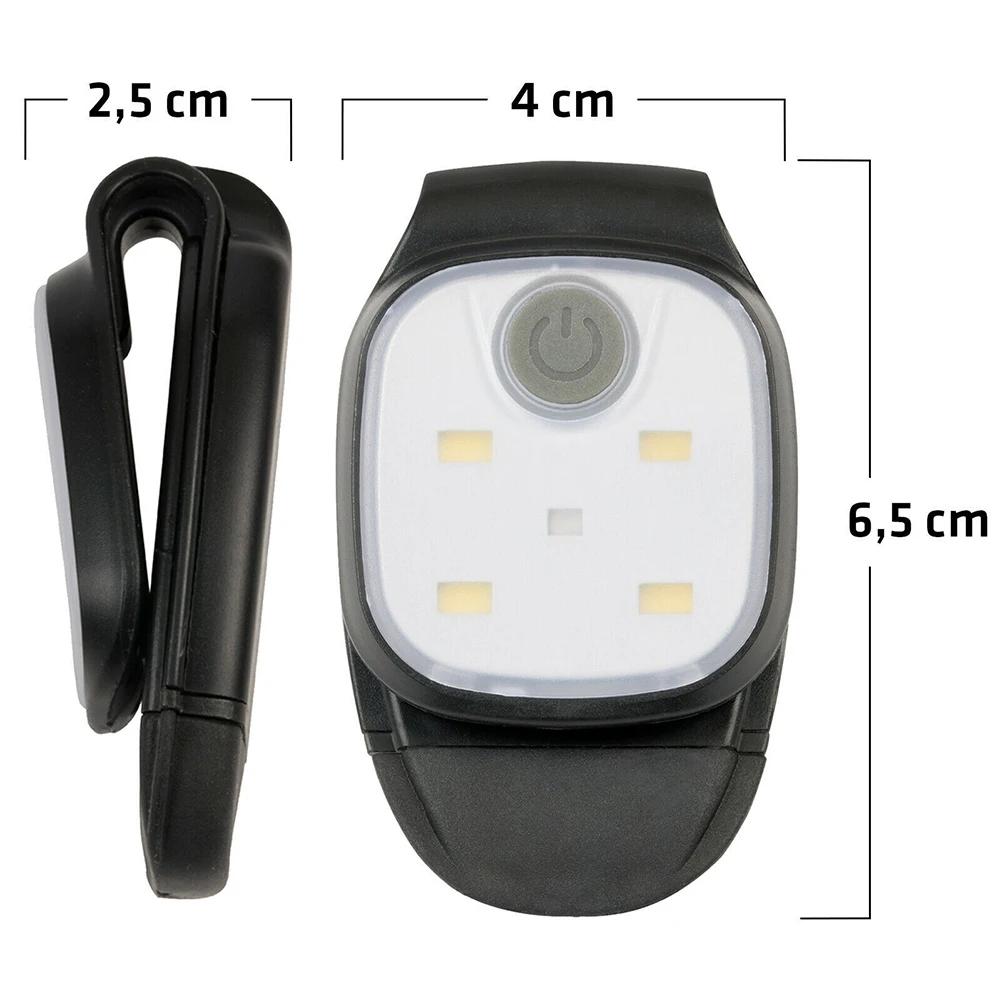 Lampe clip LED 4 modes rechargeable USB pour jogging marche nocturne pêche randonnée sécurité