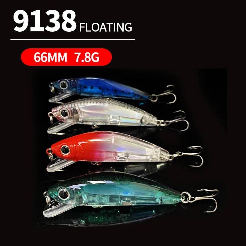 Leurre flottant minnow 66mm 7.8g pour pêche brochet truite carpe - leurre topwater jerkbait wobblers