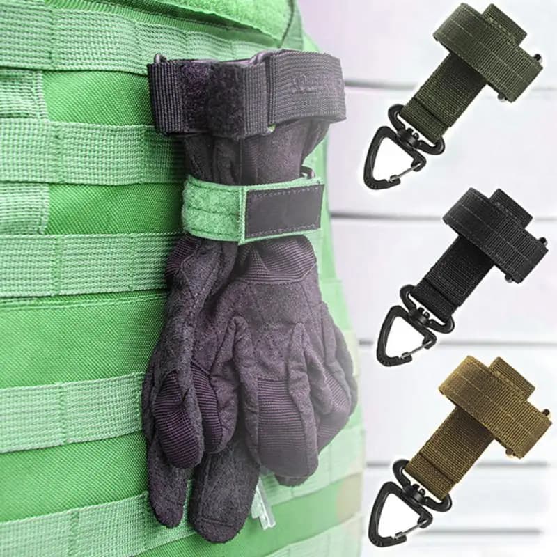 Porte-gants tactique MOLLE pêche - Attache clés, rangement outils, accessoire organisation pêche