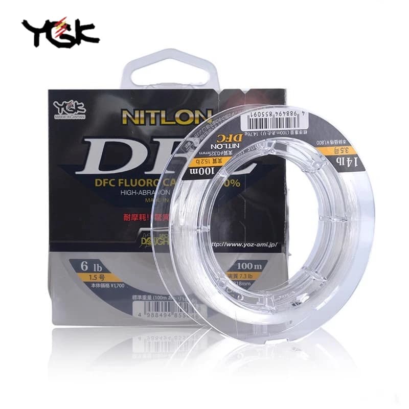 Bas de ligne fluorocarbone YGK DFC 100m - Leader japonais professionnel 4LB-30LB pour pêche précise