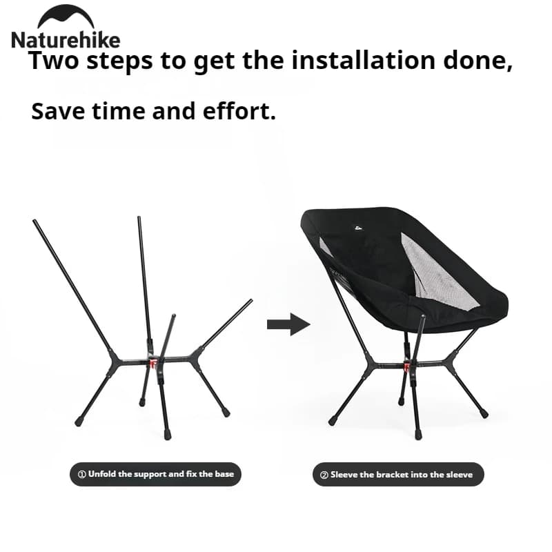 Chaise pliante Naturehike YL01 ultralégère haute charge aluminium 7001 pour pêche camping