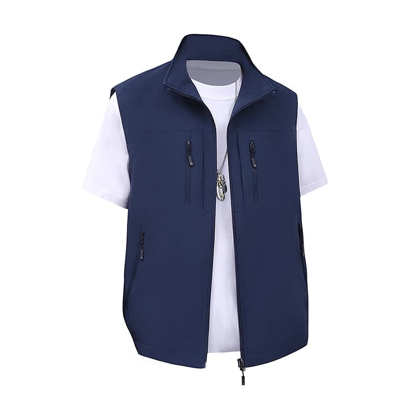 Gilet homme respirant sans manches multi-poches - Veste cargo tactique décontractée pour pêche et travail