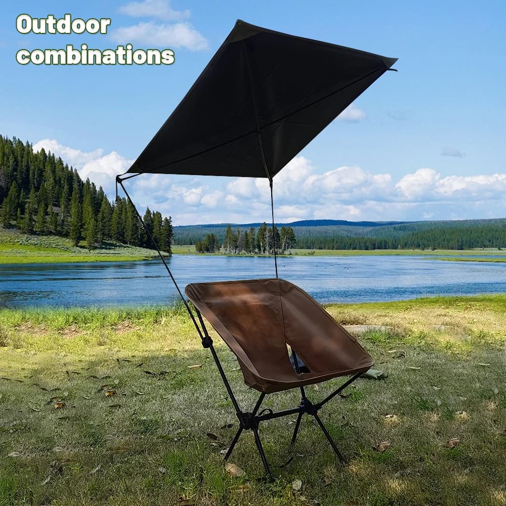 Chaise plage ombrière pliante transat avec pare-soleil pêche camping extérieur détente