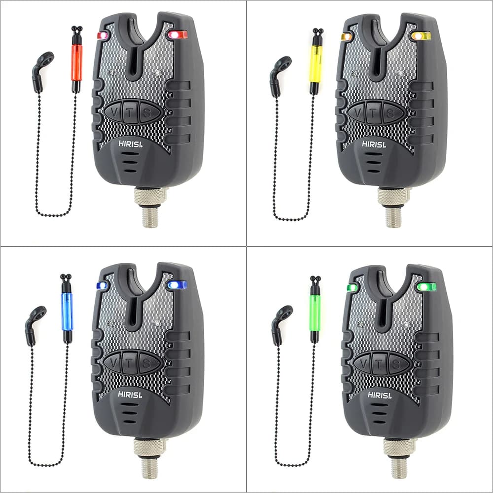 Kit alarme et swinger Hirisi 4 couleurs LED pour pêche à la carpe - Accessoires complets