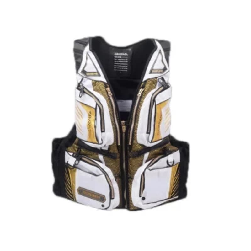 Gilet de sauvetage pêche professionnel été - Veste de flottaison noir blanc - Équipement sécurité pêche
