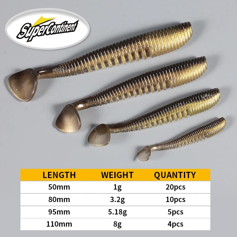 Leurre souple Supercontinent 50-110mm pour brochet et sandre - Appât artificiel prédateur 2019