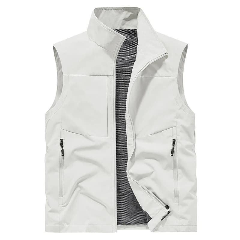 Veste sans manches homme été pêche 5XL respirante imperméable séchage rapide veste cargo