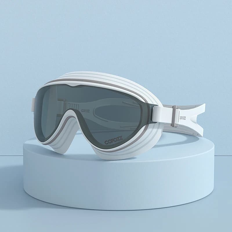 Lunettes de natation adultes grand cadre COPOZZ professionnelles - Anti-buée, plaquées durables confortables