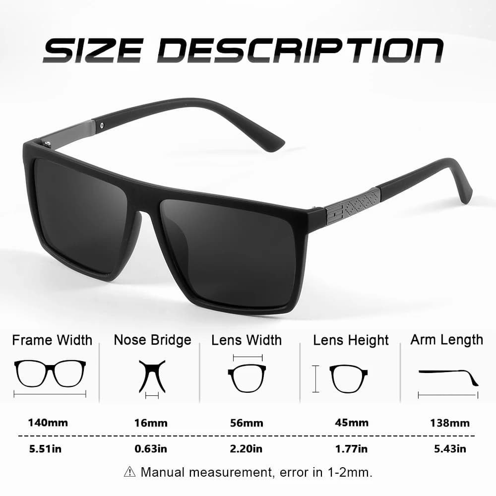 Lunettes polarisées vintage carrées CRIXALIS pour pêche - Anti-reflets protection UV400