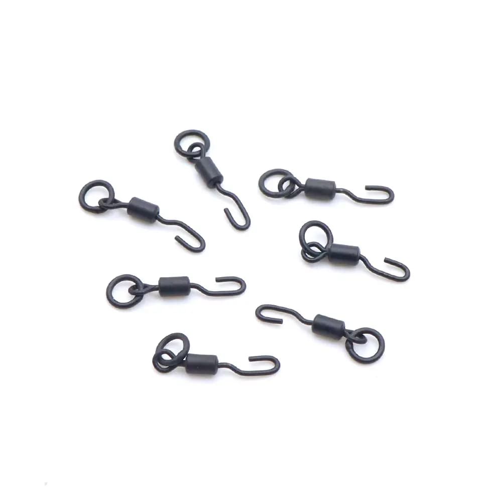 20 connecteurs rapides snap swivels pour montage Ronnie Rig - Accessoires pêche carpe et pêche au coup