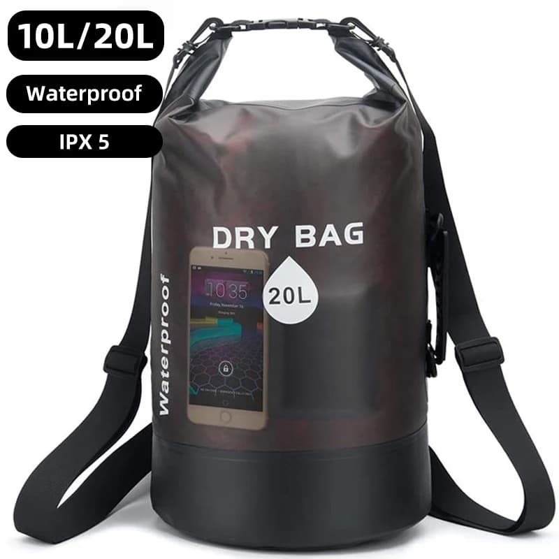 Sac étanche 10L 20L pour natation randonnée rafting kayak pêche - Poche de rangement imperméable XD117Y