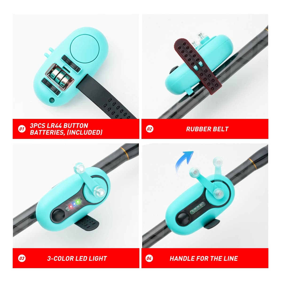 Alarme électronique de pêche surf casting avec buzzer et indicateur sonore pour détecter les touches en mer