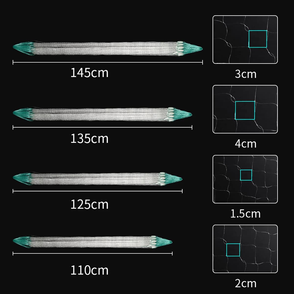 Filet maillant pêche monofilament 30 mètres - Piège à poissons pour pêche extérieure