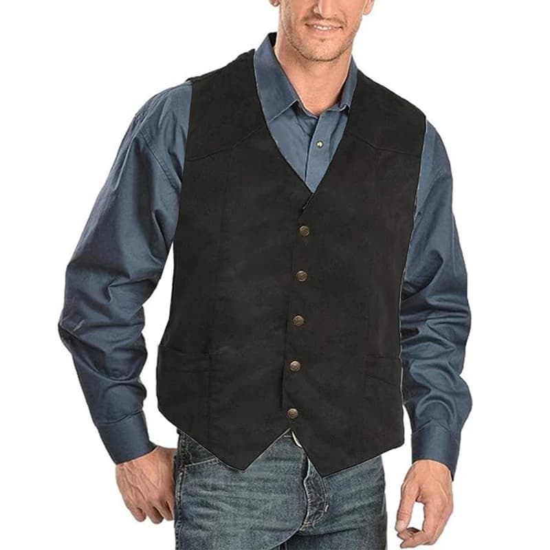 Veste gilet sans manches pour homme vintage, coupe cintrée et ourbe bas pour pêche en extérieur