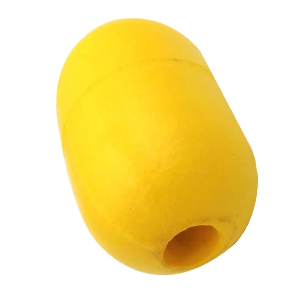 Flotteurs ligne pêche plastique jaune 1cm diamètre intérieur 2.4*1.5inch 5-10 pièces
