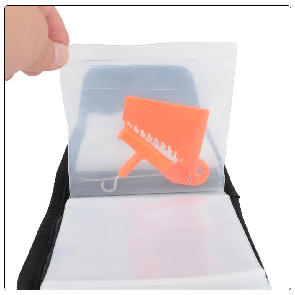 Sac de rangement transparent pour montages carpe - Porte-montages Hirisi étanche pour hair rigs