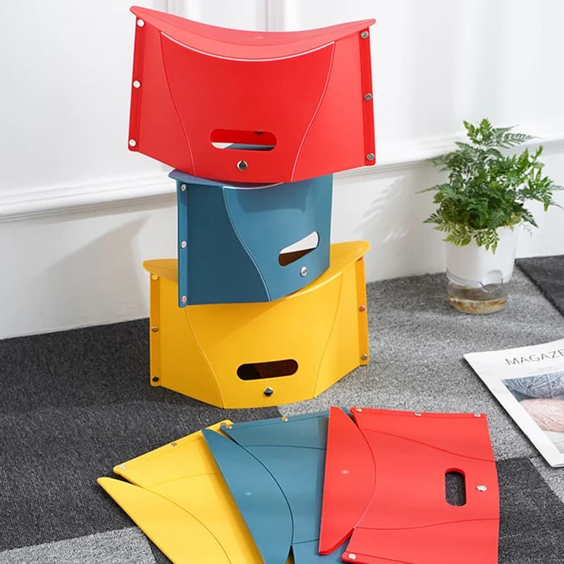 Tabouret pliant plastique portable pour pêche - Tabouret de stockage léger camping 2025