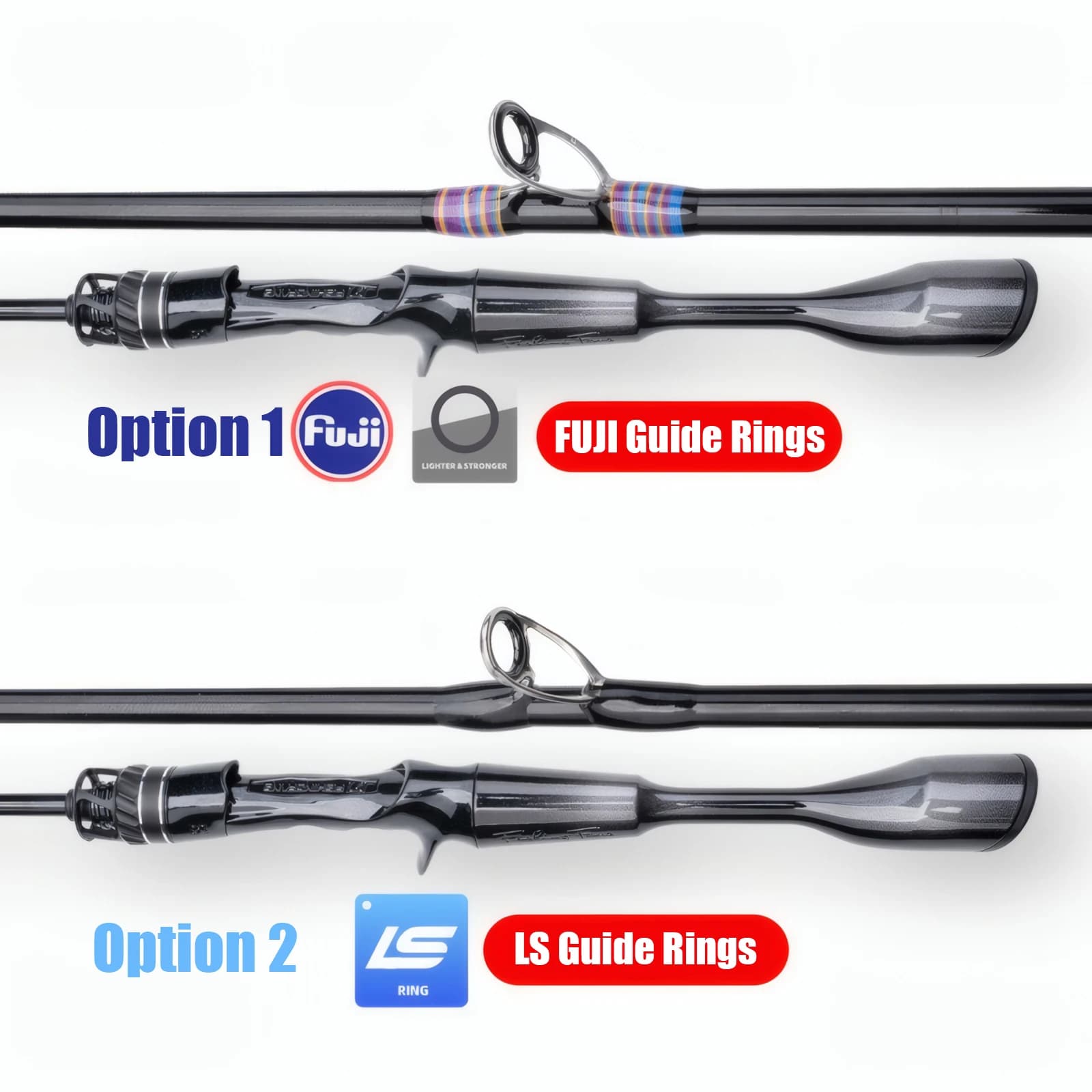 Anneaux FUJI pour canne à leurres carbone ultralégère - Accessoires pêche carnassiers carpe truite
