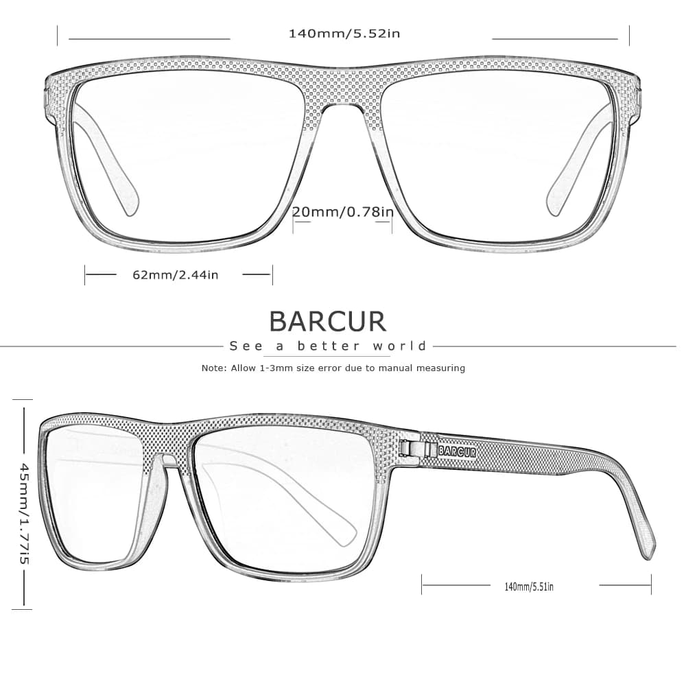 Lunettes de pêche polarisées BARCUR Outdoor TR90 légères pour hommes et femmes voyage