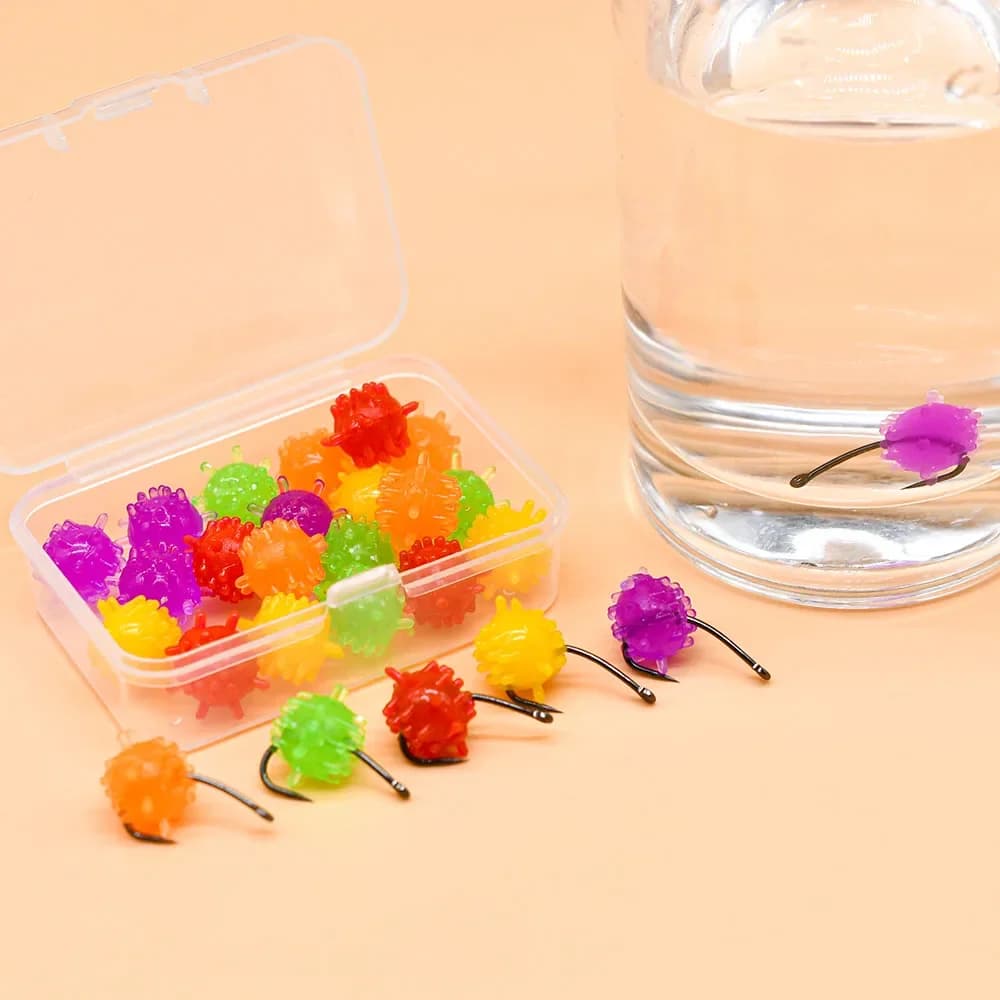 20 boilies flottants MNFT silicone élastique - Appâts carpe eau douce et eau salée résistants