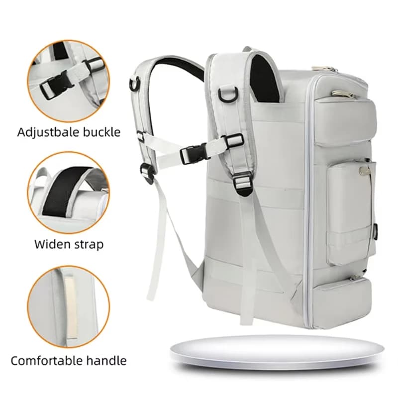 Grand sac de sport voyage pêche yoga compartiment sec humide séparé sac à dos capacité XXL