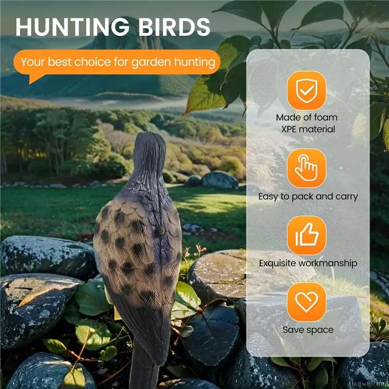 Leurre colombe AB94 protection jardin - Appât bionique chasse oiseaux durable pour extérieur et potager