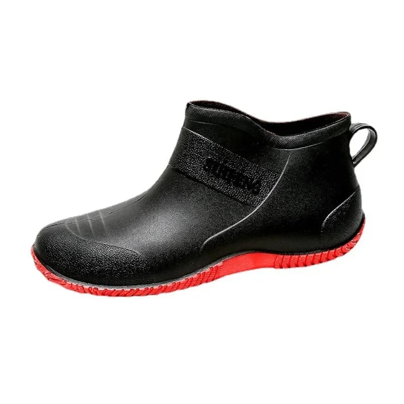 Chaussures pluie homme bottes courtes tendance mode antidérapantes travail cuisine pêche extérieur caoutchouc