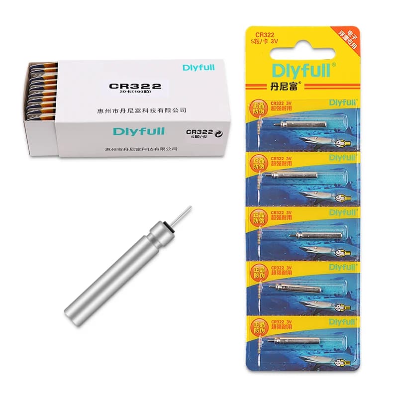Flotteurs lumineux électriques pour la pêche 100 pièces avec broche lithium CR311 CR316 CR322 CR425 CR435