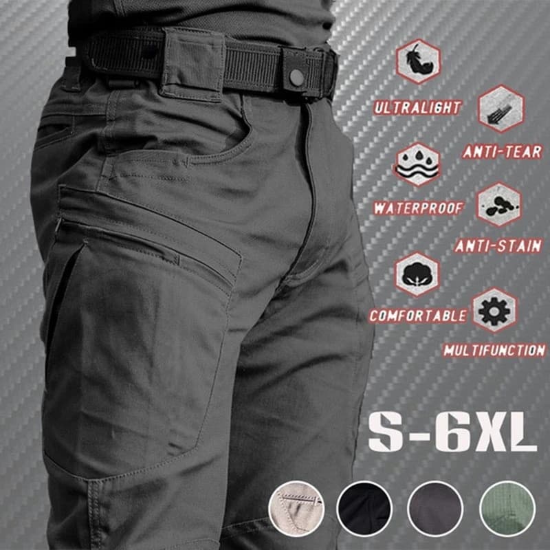 Pantalon cargo tactique été pour pêche - Léger imperméable multi-poches randonnée pêche