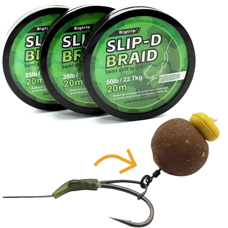 Ligne D-rig carp fishing 20m braid uncoated pour montages hair rig en pêche à la carpe