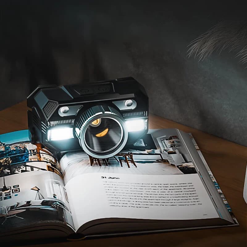Lampe frontale WARSUN ultra puissante avec zoom - Rechargeable 18650 pour pêche en mer et rivière