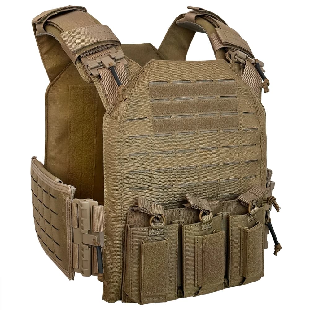 Gilet tactique laser cut 1000D Nylon FS Style Strandhogg à relâche rapide avec poche double triple chargeurs