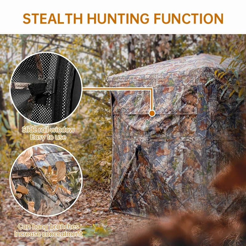 Affût de chasse pop-up 270° 2-3 personnes - Sac transport inclus pour chasse cerf et dinde