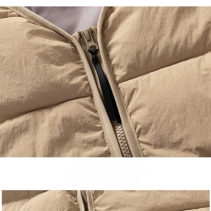 Veste matelassée chaude mi-manches pour femme et homme, style coréen couple hiver